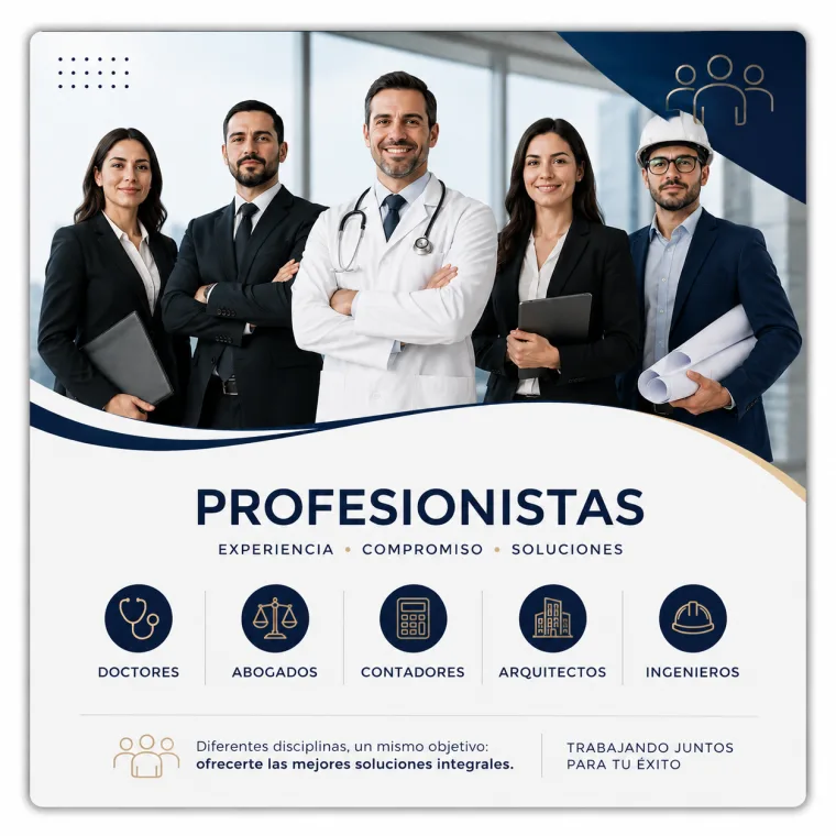 Profesionistas — doctores, abogados, contadores, arquitectos, ingenieros.